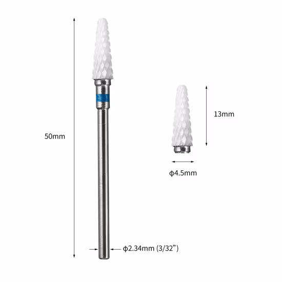 Cono de cerámica para manicura y pedicura, broca para uñas, fresa