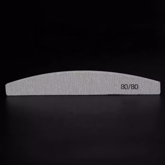 Limas de uñas de media luna coloridas, lavables, de alta calidad, elásticas, 100/180