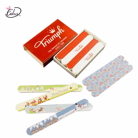 Limas de uñas de doble cara y separadores de dedos, limas de uñas personalizadas de alta calidad, grano 100/180, Emery Zebra, Tqdl80001